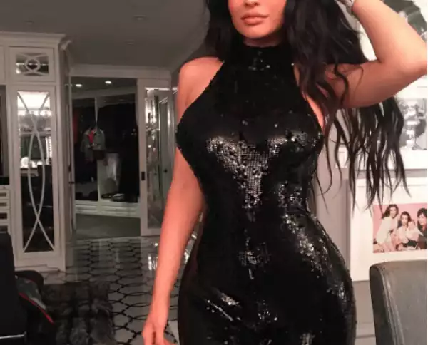 Kylie Jenner Stuns In Black To Kris Jenner’s Christmas Party